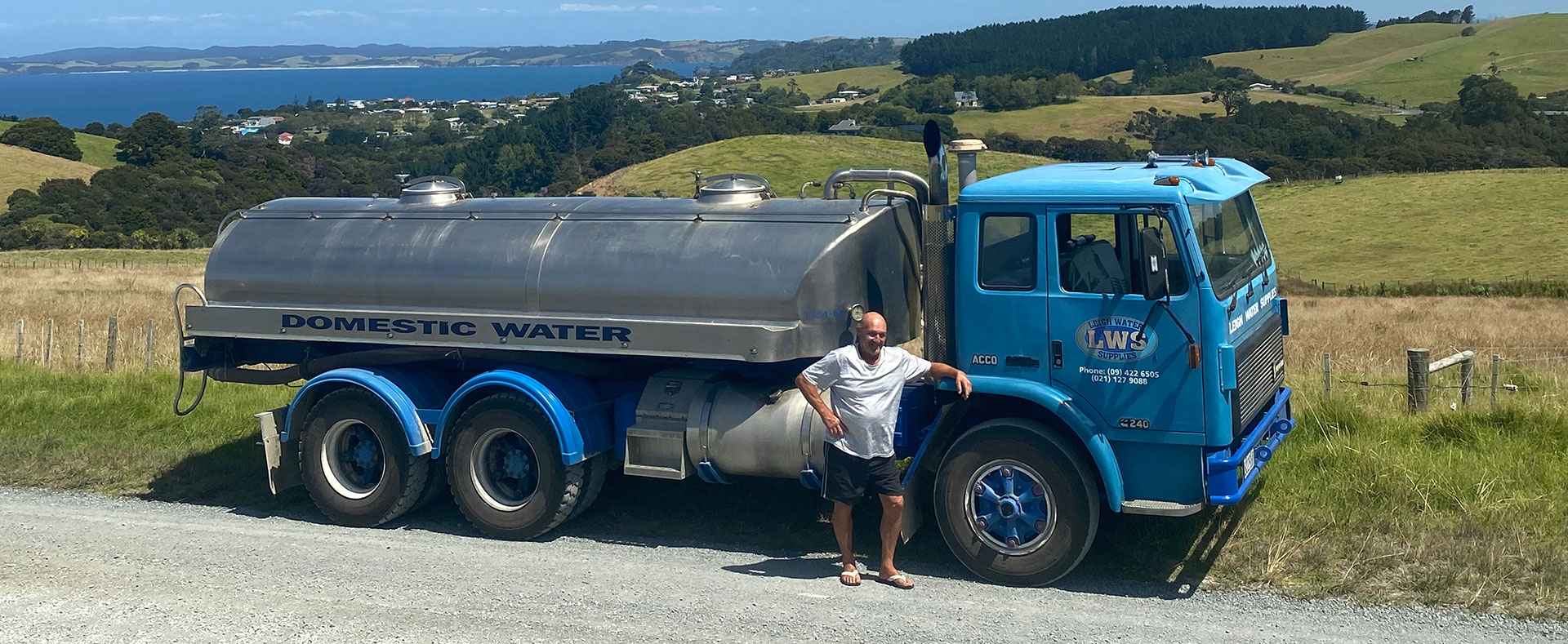 Leigh Water Supplies Truck and Owner